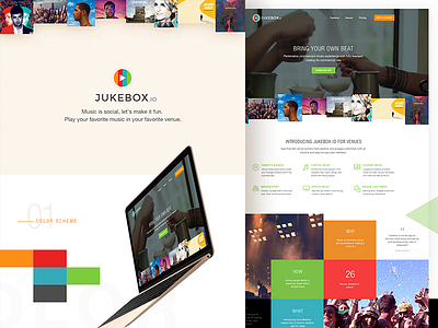 Jukebox.io - Landing Page & Mobile App android case study ios landing page mobile music ui ux web design