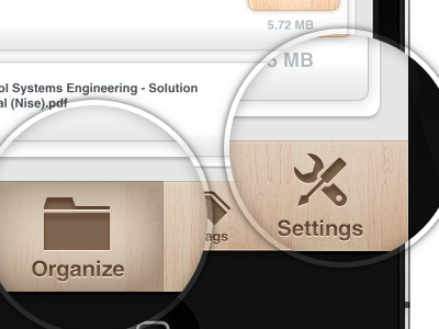 Detail app iphone texture ui wooden