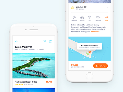 Travel Booking App - Hotel hotel hotel booking hotel listing location map ui ux