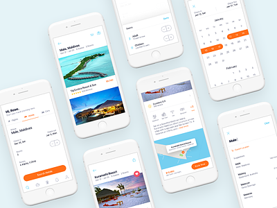 Hotel Booking Flow calendar hotel booking hotel listing location map search ui ux