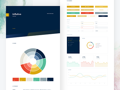 Style Guide button chart colors graph guide hover kit line navigation palette pie ui