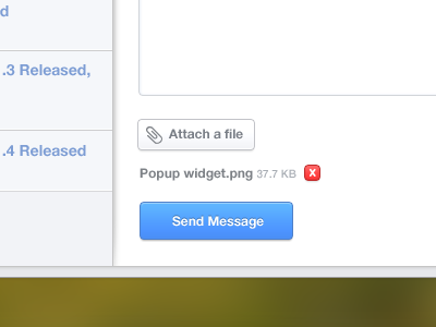 Attachment attach button clean close crisp file popup widget