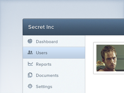 Secret Project app clean dashboard icons pixel ui web