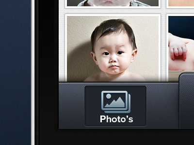 Photo's app clean icons ios iphone photos retina ui
