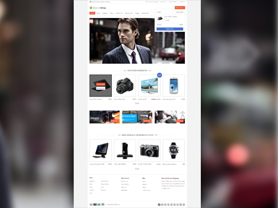 BranchShop cart checkout clean design down drop ecommerce menu photo shop ui web