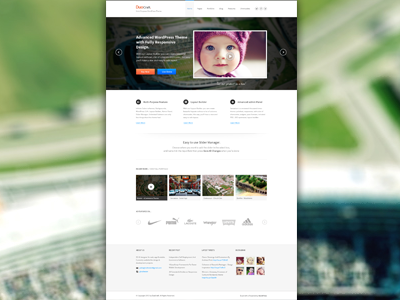 DuoCraft. business clean corporate design portfolio. web theme themeforest ui