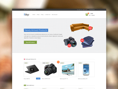 eCommerce Site clean ecommerce online shop store ui ux web design