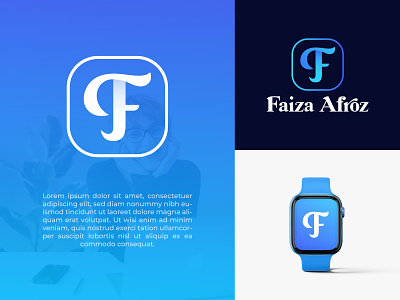 "Faiza Afroz" Personal Branding logo. app icon brand logo branding design graphic design icon logo logo desgin logo design logo designer logo mark