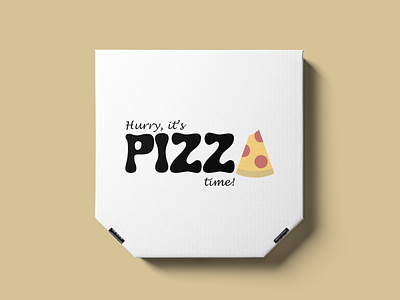 Minimal Pizza Box design illustration vector