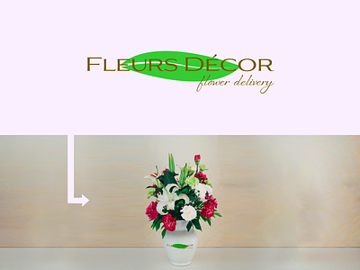 Fleurs Décor Logo - Flower Delivery Service challenge dribbble weekly warm up graphic design logo weekly warm up