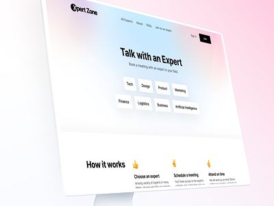 👋 Hey from Xpert Zone clean design gradient interaction landing page template ui ux web website
