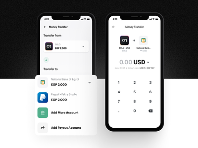 Transfer Money - SOLO cash clean design fintech ios mobile app money monochrome payment transfer ui ux wallet