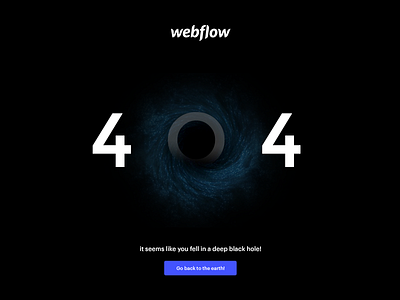 Webflow 404 Page 404 page ui ux web design webflow