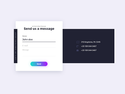 Clean contact form clean contact contact form form ui ux web design