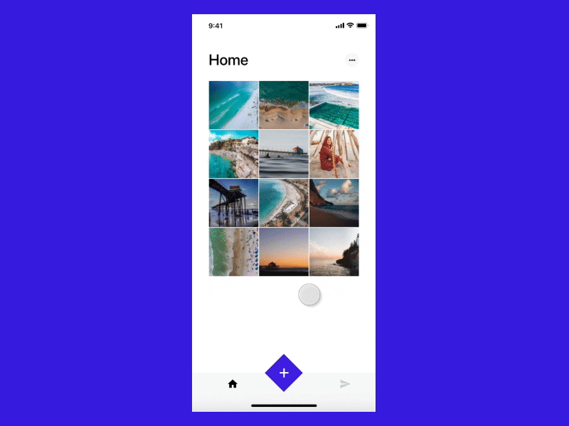 Pixelsafe • Sending A Photo ui ux clean ios