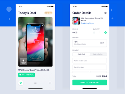 Offers & Deals app clean design ios mobile app ui ux
