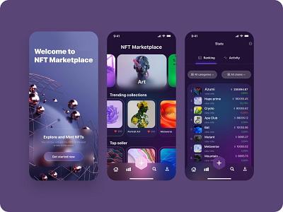 "NFT Marketplace App Concept".