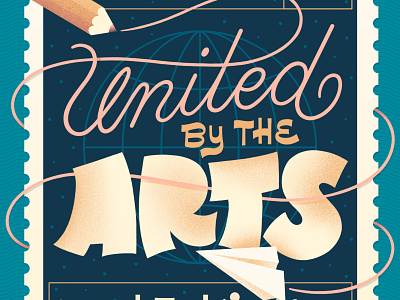 United By The Arts goodtype hand lettering illustration lettering typography