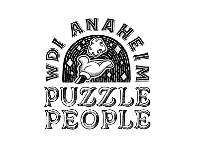 Puzzle People disney imagineering lettering logo design mickey procreate puzzle wdi