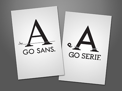 Sans vs. Serif font poster sans sans serif sans vs. serif typography