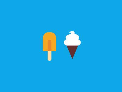 Summer Sweets 2d blue food ice cream illustration orange popsicle summer sweet vanilla vector