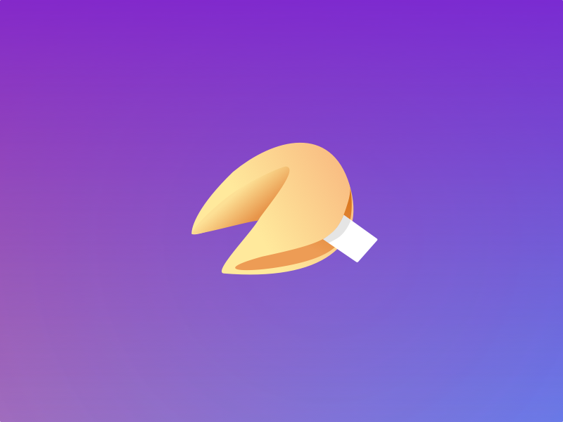 Fortune Cookie take out fortune cookie colorful 2d vector food dessert fortune purple future illustration