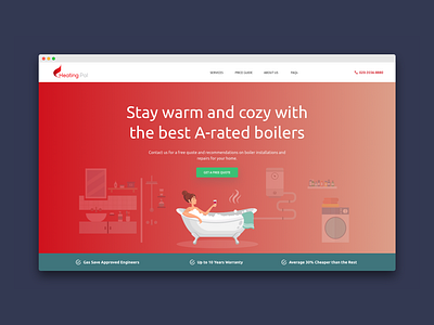 Homepage Illustration For Heating Pal