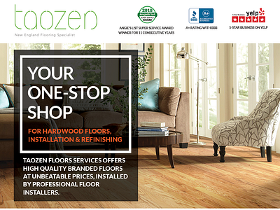 Magazine Ad for Taozen Flooring graphic design illustration ui design ui designer