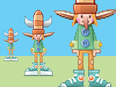 Pixiellation cartoon pixel art pixie