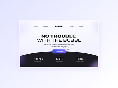 BUBBL Hero dashboard design ui ux