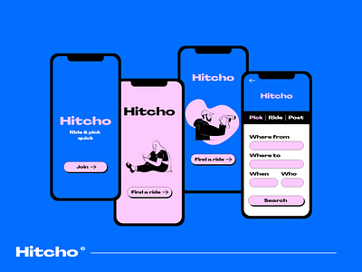 Hitcho Mobile Screens mobile screens ui ux