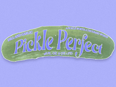PICKLE PERFECT design graphic design label design logo typography