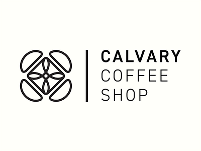 Calvary Coffee Shop coffee cross design logo shop