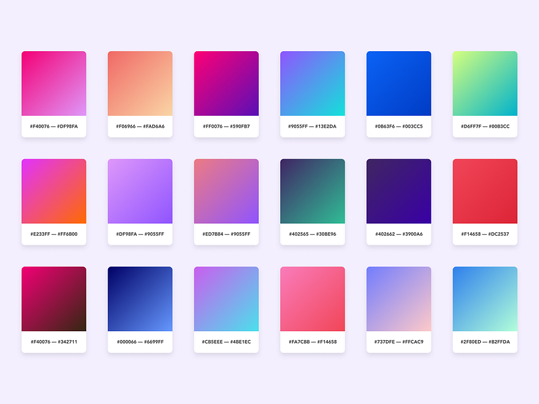 Gradients by Egor Kosmachev on Dribbble