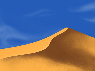 Sand Dunes clouds desert dunes illustration procreate sand sky wallpaper wind