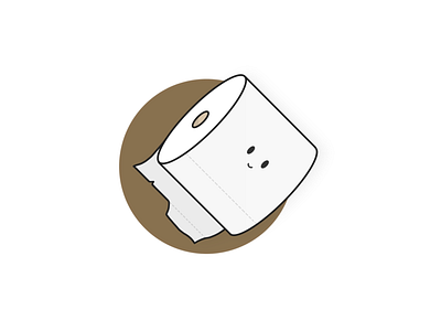Tissue Roll character cute icon illustration logo poop procreate roll shit tissue