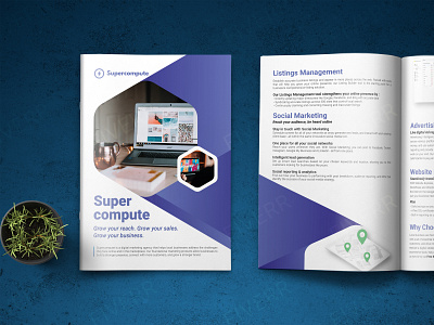 Font & Inner Brochure branding brochure design graphic design newsletter print design