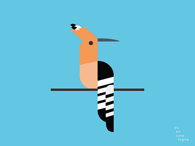 Affiche n°03 Oiseau Càtar bird graphic design illustration