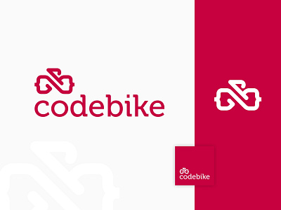 Codebike Logo bike code coding community cycle cycling logo logogram modern programming simple