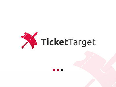 Ticket Target Logo archer brand design illustration logo modern sale simple target ticket travel vector