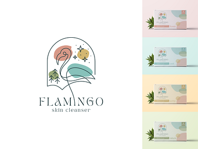Flamingo 2022 beauty branding design graphic design illustration logo modern packaging product skin cleanser soap unique