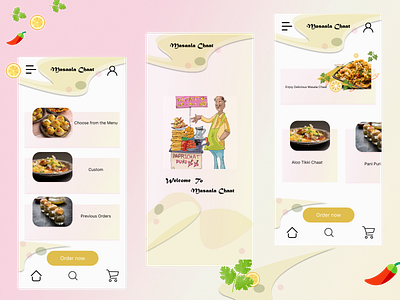 Food ordering App app branding design graphic design illustration logo ui ux vector