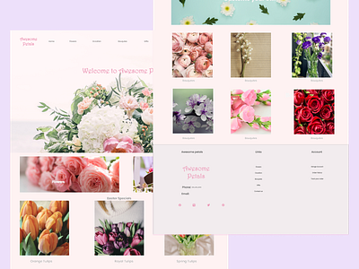 Flower Shop Website app awsome petals branding design flower shop gift shop gifts graphic design illustration logo ui ux vector