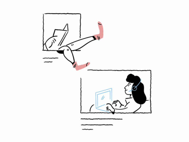#5 Technology animation girl illustration legs motion pc socks