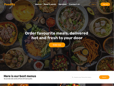 Foodify frontend landingpage uiux webdesign