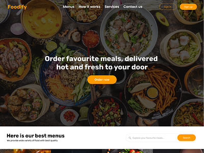 Foodify frontend landingpage uiux webdesign