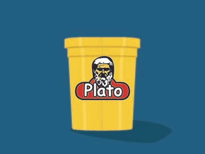 ComicSans Challenge: Plato play-doh comic sans design font graphic design plato play doh vector yellow