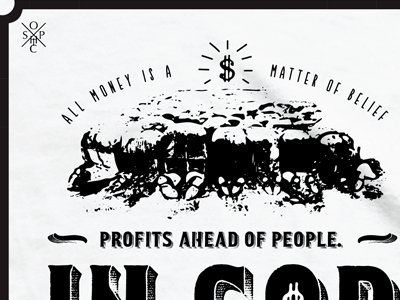 SOPHIC Money Worship t-shirt design