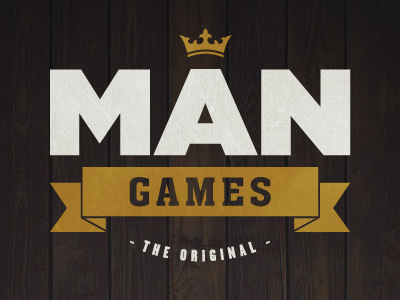 Man Games Logo branding brown gold hipster httpster logo man melbourne men shade shadow web application wood