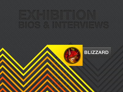 Game Masters - Exhibition Journey Line arcade blizzard exhibition game masters gradient grid interviews isometric lines orange ribbon tangerine yellow